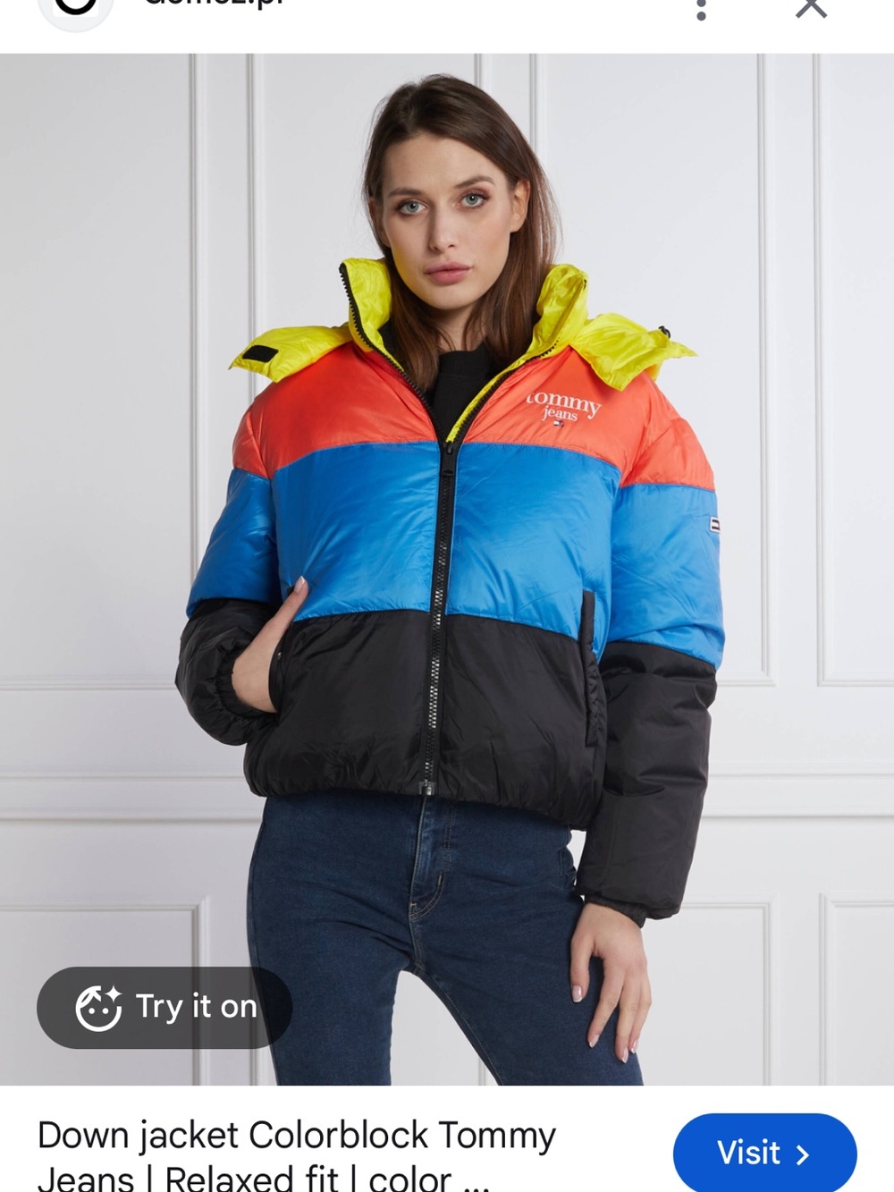 Tommy Hilfiger down Colorblock Puffer Jacket - Yellow/Red/Blue/Black